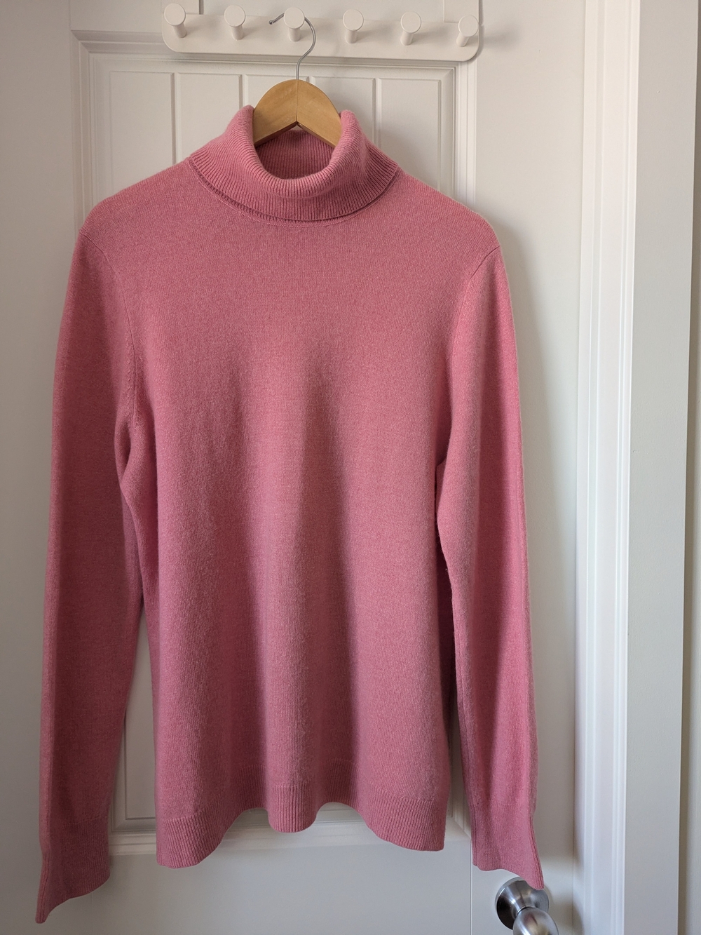 Pink Cashmere Turtleneck Sweater XL